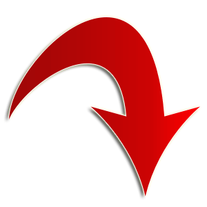 red-arrow-curved-down